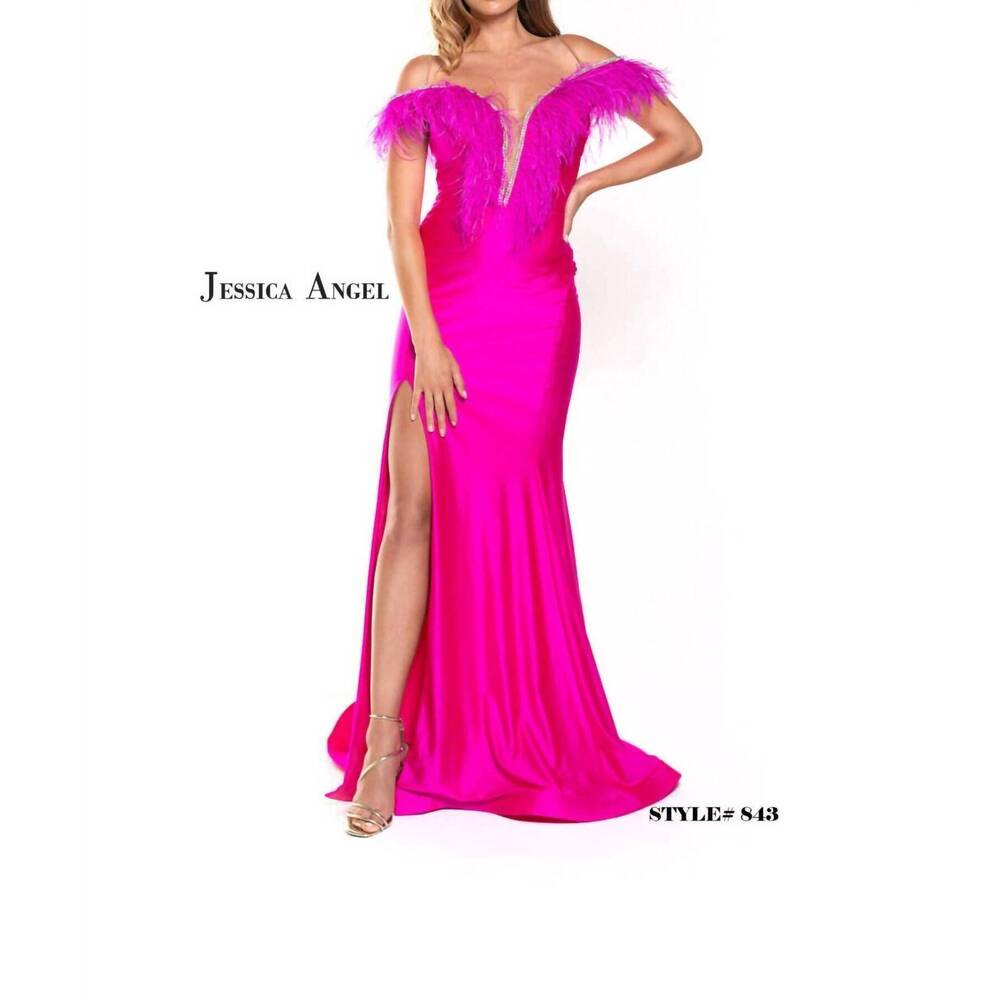 NEW JESSICA ANGEL women's prom dress in neon pink